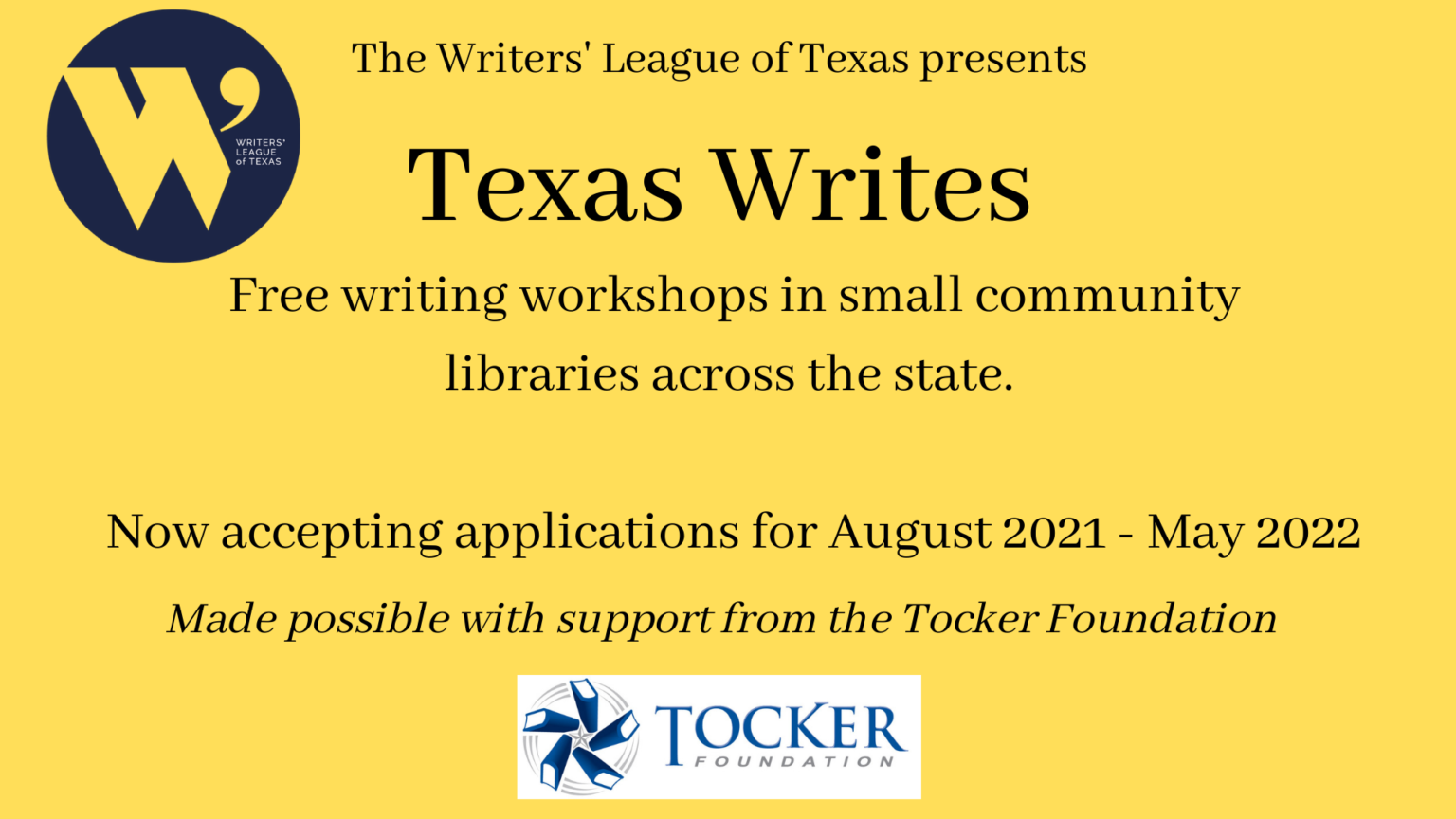 Writers' League of Texas ready to take their Texas Writes program back